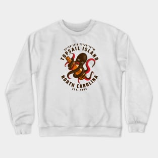 Topsail Island, NC Octopus Summer Vacation Crewneck Sweatshirt